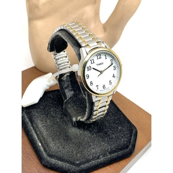 Timex Women\'s Watch TW2P78700 Indiglo Quartz Two Tone White Dial Expansion Band main image 8